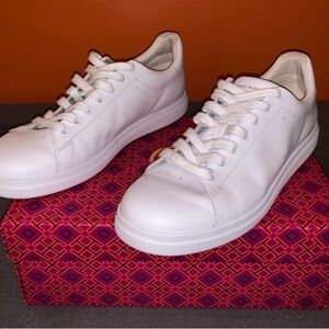 Tory Burch White Lace-Up Sneakers